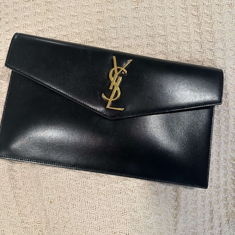 Ysl Saint Laurent uptown envelope clutch